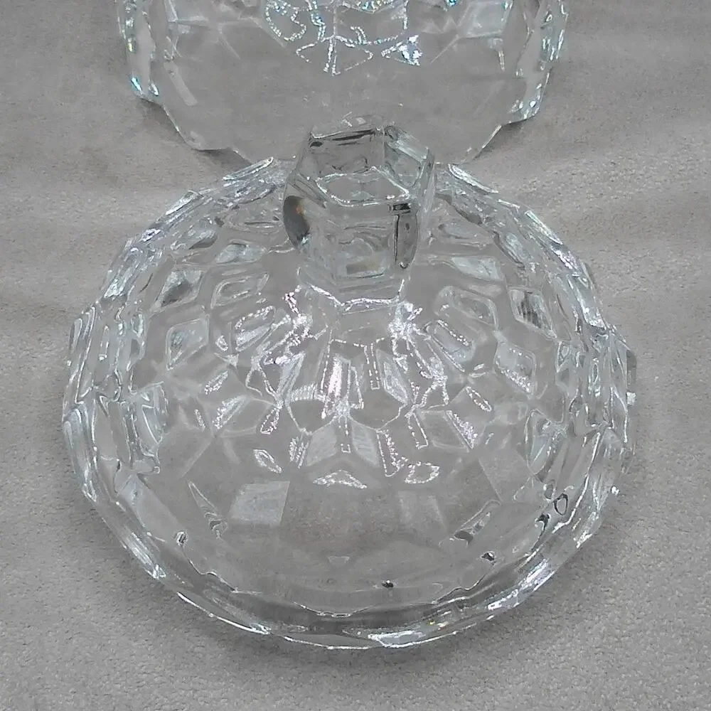 Fostoria Jelly Dish & Lid American Clear (Stem 2056) Vintage Glass Compote